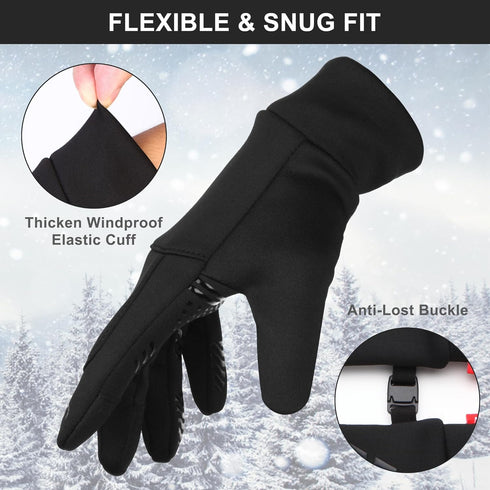 Touchscreen Thermal Gloves for Winter Sports and Outdoor Activities